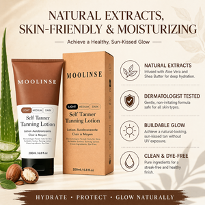 MOOLINSE OEM/ODM Autobronceador con Ingredientes <span class=keywords><strong>Naturales</strong></span> y Orgánicos, Loción Autobronceadora Hidratante con Aloe Vera y Coco, Bronceado Intenso sin Rayas - Product Image 5