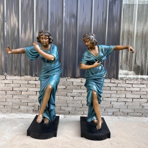 Trong Kho Nhanh Chóng Vận Chuyển Truyền Thống La Mã Cupid Và Tâm Thần Bronze Bức Tượng Điêu Khắc Với Đúc - Product Image 4