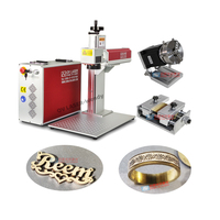 Machine de gravure laser à fibre portable Raycus JPT 60W, gravure de bagues de mariage, de bracelets, de breloques, marquage or argent, découpe laser