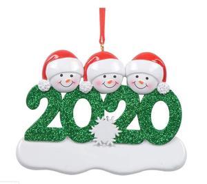 Ornamento personalizado con fecha <span class=keywords><strong>de</strong></span> 2020 ° para Familia, adorno <span class=keywords><strong>de</strong></span> Navidad para 3 personas, para el año 2020 - Product Image 1
