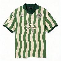 Uniforme de Fútbol Retro Personalizado, Estilo Deportivo Urbano, Corte Cuadrado, con Malla de Poliéster Transpirable, Camiseta de Fútbol Vintage con Rayas
