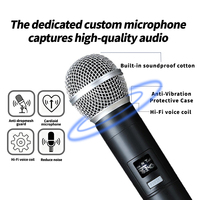 Système de Microphone Sans Fil Dynamique Portable Voxfull 2.4G à Longue Portée avec Récepteur et Émetteur Rechargeables
