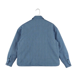 Giacche <span class=keywords><strong>a</strong></span> maniche lunghe imbottite in cotone <span class=keywords><strong>a</strong></span> <span class=keywords><strong>righe</strong></span> blu di alta qualità da <span class=keywords><strong>uomo</strong></span> - Product Image 2