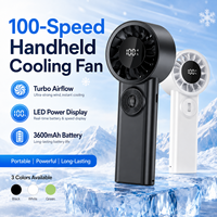Ventilador de Cuello Portátil Ultraligero Sin Aspas, Estilo Manual, Soplador de Mano, Función de Banco de Energía de Larga Duración, Ideal para Senderismo de Verano
