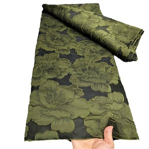 Diseño discreto <span class=keywords><strong>3D</strong></span> Jacquard Organza <span class=keywords><strong>Tela</strong></span> <span class=keywords><strong>en</strong></span> <span class=keywords><strong>relieve</strong></span> Efecto de <span class=keywords><strong>pintura</strong></span> al óleo <span class=keywords><strong>Tela</strong></span> de tul Vestido de noche Ropa de verano Vestido - Product Image 1