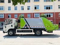 Camion de collecte des ordures diesel manuel JMC 4x2 pour usage urbain, agricole et en restauration