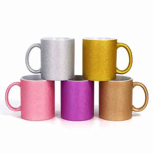 Ceramic Mug 301-400ml Sublimated <b>Glitter</b> Silver I Choose You Over And Over Gift For Presents - Product Image 3
