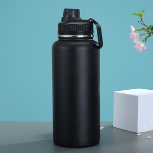 Botella de agua de acero inoxidable de doble capa con color y paquete personalizados, diferentes opciones de tapa, gran capacidad, lista para enviar. - Product Image 6