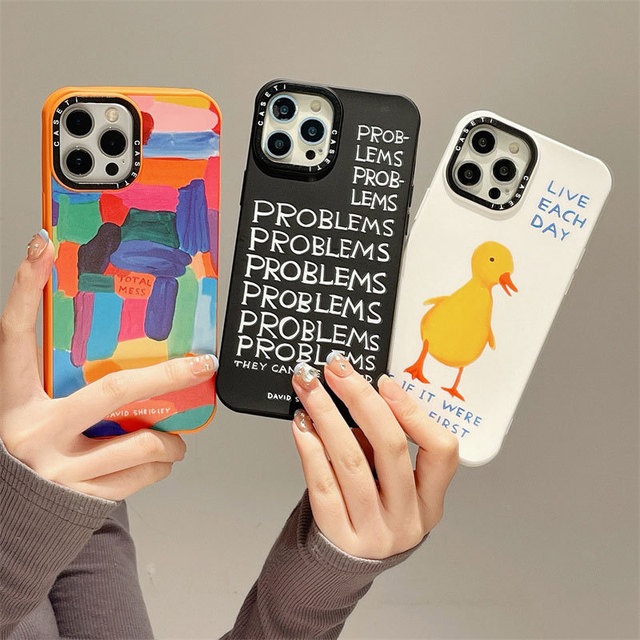 Cute 3D Cartoon Ducks Letter Half-wrapped Liquid Glitter Shockproof TPU Phone Case for 12/13/Mini/11 Pro/XS Max/13 Pro