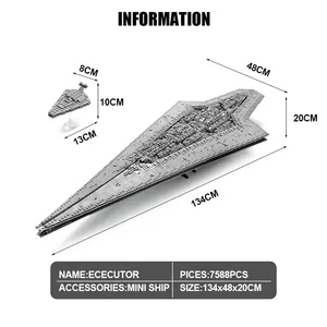 13134 MOC-15881 Executor Class Plan Space Dreadnought, Bloques de Construcción de Plástico para Adultos - Product Image 5