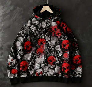 Sweat à Capuche Homme Tête De Mort – Style Gothique Y2K Harajuku Pour Halloween Ou Look Décontracté