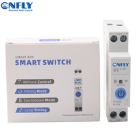 Interrupteur intelligent sans fil WiFi TUYA 1P+N MCB DC 8-90V avec télécommande, minuterie marche/arrêt, système photovoltaïque