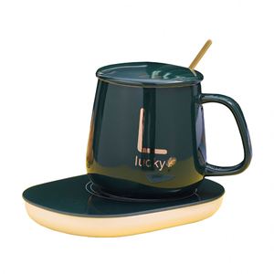 2026 Promotional <b>USB</b> Electric <b>Heating</b> Ceramic Coffee Mug Warmer Smart Office Drinkware Gift Set for Camping - Product Image 5