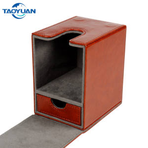 Bandeja con tapa N marrón, nueva textura, 100 + juego de cartas prémium de cuero PU, caja de juego de cartas - Product Image 5