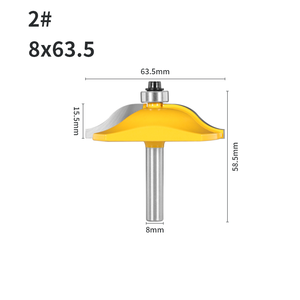 3PCS 8mm Shank Cover 41mm Roman Ogee Stile & Rail Assemble Router Bit Woodworking Milling Cutter for Wood Tools - Product Image 5
