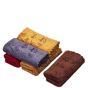 Vente en gros de torchons en microfibre avec logo personnalisable, ensemble de torchons de table épaissis absorbant l'eau et non pelucheux pour usage domestique - Product Image 1