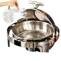 Moderner Klassiker 9L Edelstahl Buffet-Warmhaltebehälter mit Rolldeckel und Intelligenter Digitaler Temperaturregelung für Hotel, Restaurant und Bankett