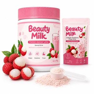 Delicioso Polvo de Leche de Belleza con Sabor a Lichi en Frasco para Nutrir y Dar Luminosidad a la Piel - Product Image 1
