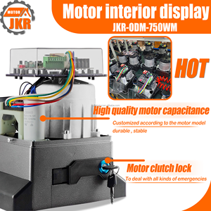 Moteur de porte coulissante automatique robuste 750W Kit d'ouverture 1500KG <span class=keywords><strong>4m</strong></span> 12mm crémaillère Tuya WiFi verrouillage du clavier avertissement hôtels Villas - Product Image 4