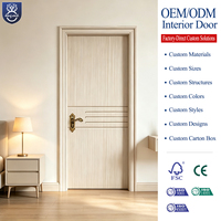 Porte intérieure en bois coupe-vent au design moderne, finition soignée, prix bas, MDF PVC
