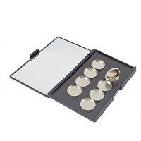 Palette d'ombres à paupières cosmétiques haut de gamme, emballage en plastique ABS à fermeture magnétique, impression sérigraphique, boîtes vides en vrac, personnalisables