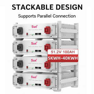 SunPlus Batterie LiFePO4 SU5.0-X montée en rack 51.2V 100Ah | ESS empilable 5,12 kWh-327kWh Garantie 10 ans extensible - Product Image 3