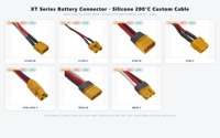 Connecteur de batterie Amass XT60-M, câble FPV personnalisé en cuivre étamé UL3135, silicone, ultra-souple 200C, haute flexibilité 30A 60A 600V