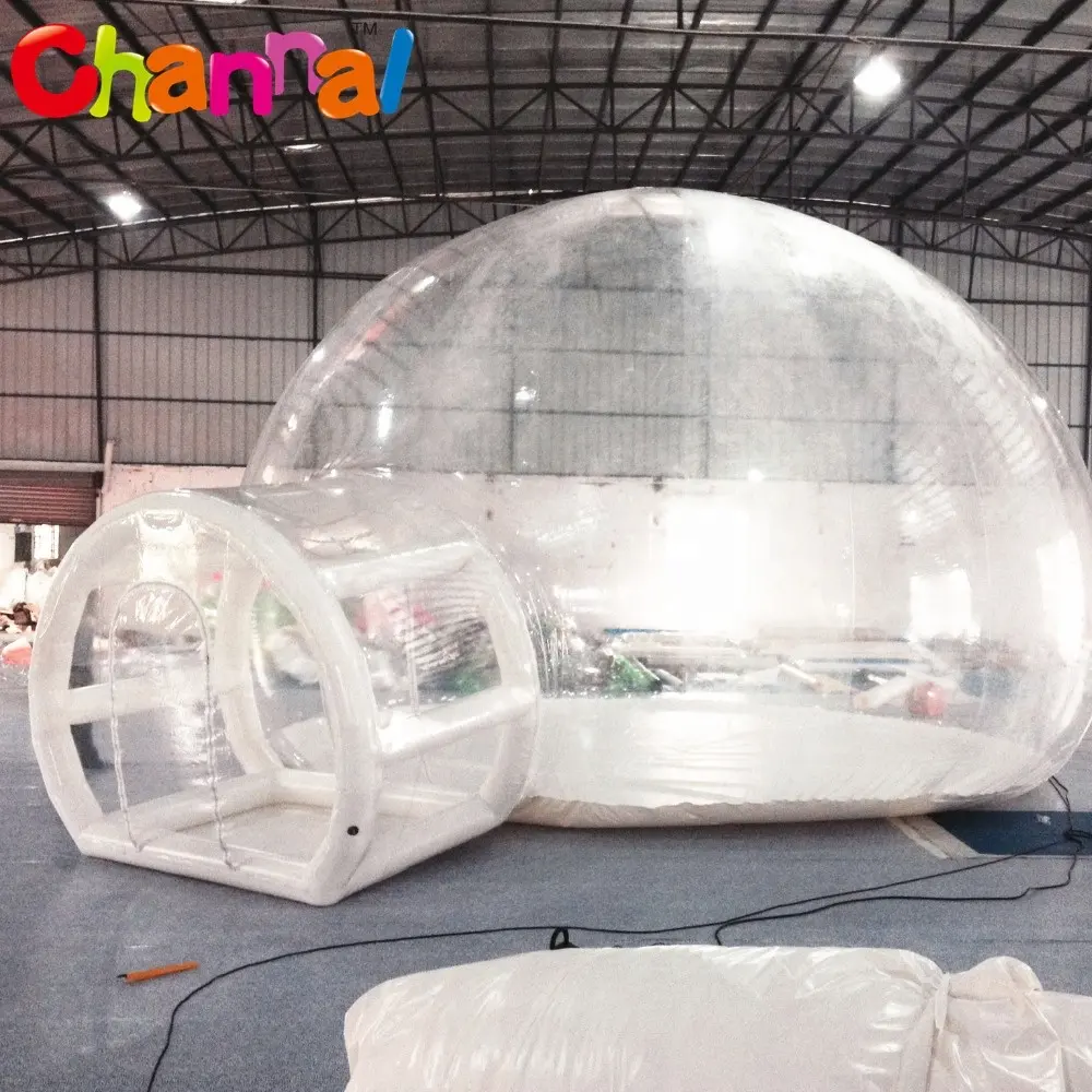 Outdoor Transparent Clear Bubble Zelt Kuppel haus Hotelzimmer PVC Party Dome Aufblasbares Camping Bubble Zelt