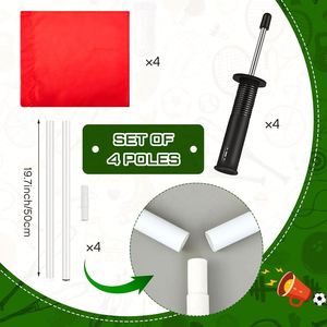 โปรโมชั่นปี 2025 ขายส่งอุปกรณ์ฝึกซ้อมฟุตบอล ธงมุมสนามฟุตบอลแบบกำหนดเองพร้อมเสาธงฟุตบอล PVC ทนทาน - Product Image 6