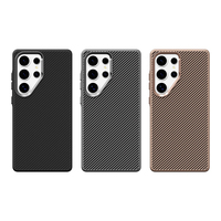 Bouton d'appareil photo en métal Fibre de carbone texturé mat coques de téléphone couverture pour Samsung Galaxy S25 Plus S25 Ultra protection couverture arrière