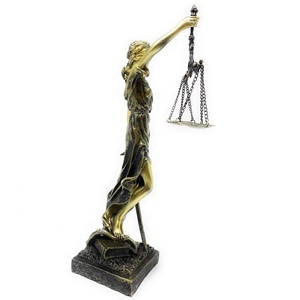 Estatua de Metal Bronce para Decoración del Hogar, la Diosa de la Justicia, Estatua de Mujer Griega, Color Dorado, Escultura para Escritorio de Oficina - Product Image 4