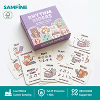 Cartes d'apprentissage du rythme musical personnalisées en gros, ensemble de cartes interactives OEM pour l'activité musicale et les instruments