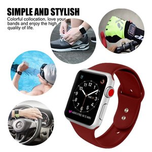 Mode Sport Sangle Pour Silicone <span class=keywords><strong>Apple</strong></span> <span class=keywords><strong>Watch</strong></span> 38mm <span class=keywords><strong>42mm</strong></span> <span class=keywords><strong>Bracelet</strong></span> Iwatch Série 5 4 3 <span class=keywords><strong>2</strong></span> 1 - Product Image 4