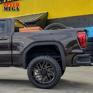 Rines de Aleación Personalizados, Diseño Cóncavo Profundo, Tipo Malla Y con Radios Divididos, Negro Brillante con Acabado Plateado Mecanizado, Cóncavos Extremos para Camioneta - Product Image 6