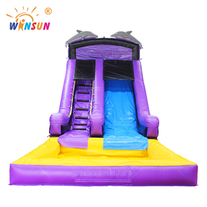 WINSUN Équipement de jeu souple <span class=keywords><strong>Parc</strong></span> de toboggan aquatique gonflable en vinyle pour l'intérieur/l'extérieur, la maison et l'école - Product Image 2