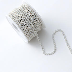 셀리나 크리스탈 유리 친환경 전기 영동 모카 라인스톤 재봉 클로 체인 DIY 주얼리 의류 장식 신발 끈 - Product Image 2