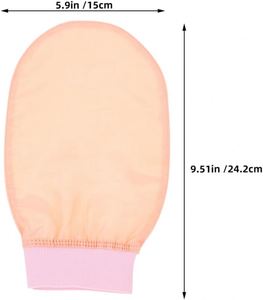 ถุงมือขัดผิวไหมแท้ 100% จากตุรกี รูปทรงวงรี สำหรับดูแลผิวกาย ขายดีจากโรงงาน (OEM) - Product Image 2