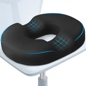 PT Custom Non-Slip Memory Foam Donut Pillow For Tailbone Sciatica Coccyx Low Back Pain Donut Pillow Hemorrhoid Tailbone Cushion
