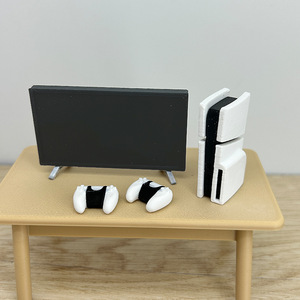 Modèles de consoles de jeux <span class=keywords><strong>PS</strong></span> miniatures |   Modèles de téléviseurs réalistes pour décorations de maison de poupée - Product Image 1