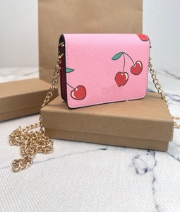 Borsa a Tracolla Quadrata in Vera Pelle di Design Stile Occidentale alla Moda con Cerniera e Catena a Ciliegia per Donne - Product Image 2