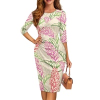 Personnalisation exclusive Hawaii Fashion Plants Gin Gers Printing Plus Size Casual Women's Bodycon Dress Print on Demand