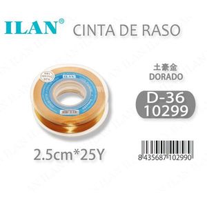 Il nastro in raso 2,5 cm x 25Y oro D36 - Product Image 3