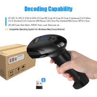 Lecteur de codes-barres sans fil 2,4 G YHD-1100DW, scanner portable, lecteur de codes-barres et machine