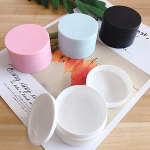 15g 20g 30g 50g Wadah Kosmetik Kosong Lucu Berwarna-warni untuk Krim Perawatan Kulit, Stoples Plastik PP dengan Tutup Ulir Putih Biru Pink Hitam - Product Image 3