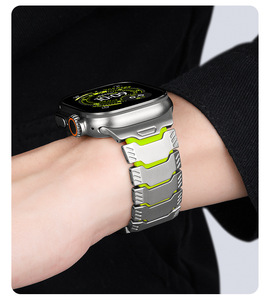Nouveau bracelet de montre de luxe en silicone titane pour <span class=keywords><strong>Apple</strong></span> <span class=keywords><strong>Watch</strong></span> Ultra 49 mm, séries 10, 11, 9, 8, <span class=keywords><strong>7</strong></span>, 46 mm, 44 mm, 45 mm, 42 mm - Product Image 6