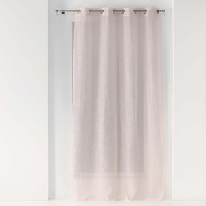 Tenda a occhielli effetto lino, tessuto rosa Zazy, 140x280 cm - Product Image 1