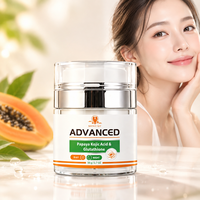 Crème Visage Anti-rides et Raffermissante au Glutathion, Acide Kojique et Papaye, Marque Blanche, pour Estomper les Ridules et Soin de la Peau