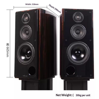 Enceinte Hi-Fi sur pied 3 voies TLH-11 8350 améliorée, qualité audiophile avec haut-parleurs danois Scan-Speak d'origine