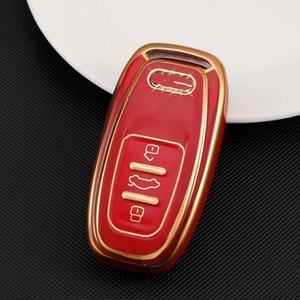 Porte-clé de voiture accessoire de voiture couverture de clé de voiture pour <span class=keywords><strong>Audi</strong></span> A6L/A5/A7/A8/S5/S7 étui de clé de voiture en Fiber de carbone - Product Image 4