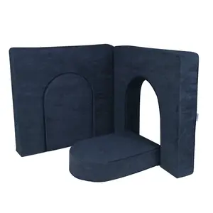 Pabrik OEM Playscape Castle Gate Bermain Sofa Lengkungan Wedges Rocker Set Bermain Ruang Bermain Sofa Menambahkan Pada